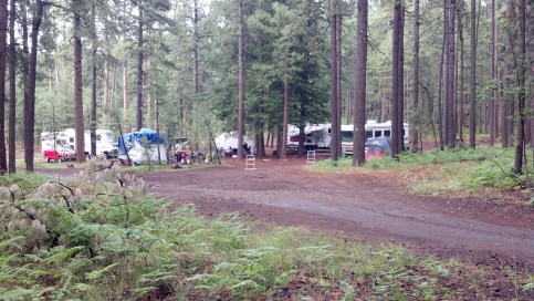 the campsite, wet & cool, sure beats 112 degrees down south!
